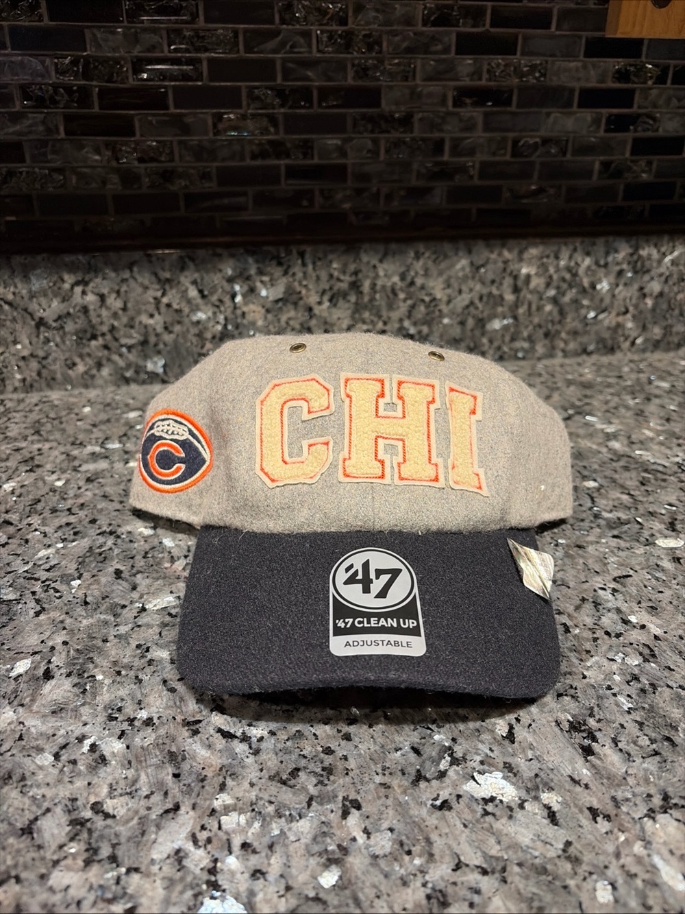 Chicago Bears '47 Block Clean Up Hat Wool Adjustable Stoney Clover Lane NWT